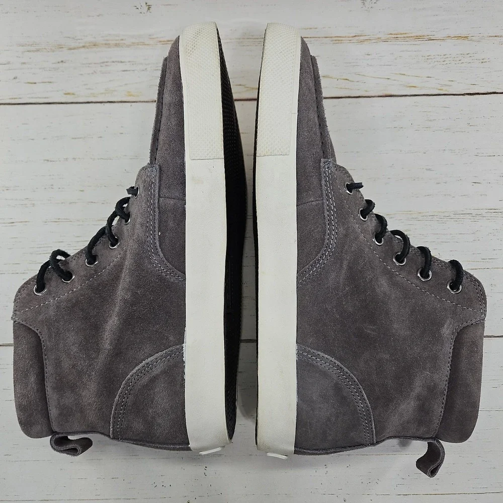 Polo Ralph Lauren Tedd Chukka Boots Mens 9.5 D Gray Leather Suede Hi Top Shoe‎